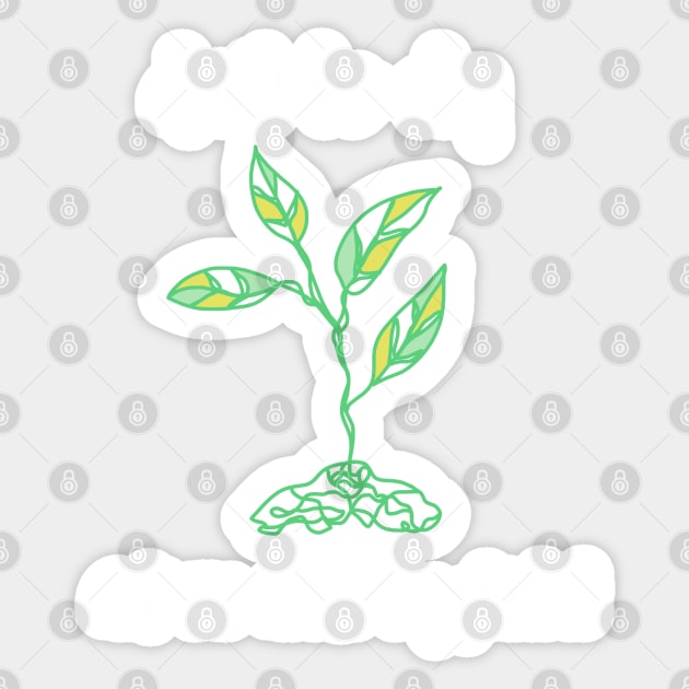 Don't Be Shy Ask Me About My Plants Sticker by faiiryliite